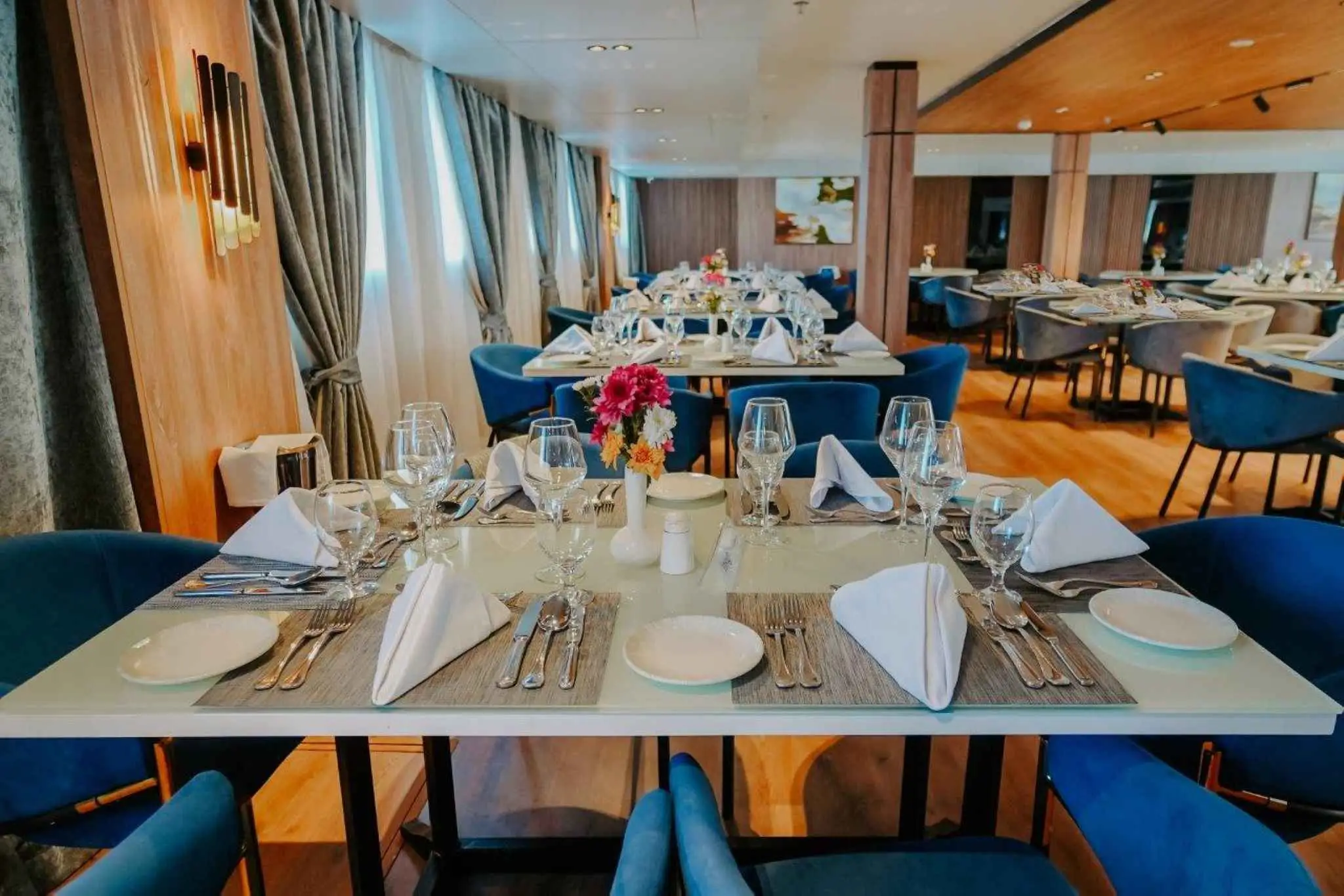 Restaurant aboard the MS Miriam Nile Cruise Nile cruise